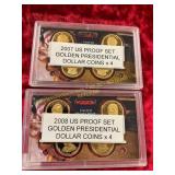2007-08 US Proof Sets Golden Presidential Coins