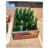 Coca Cola Crate + 7UP Bottles