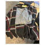 OS Plaid Open Front Wrap+ XL Cardigan