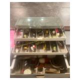 Tackle Box W/Vintage Lures + Tackle