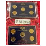 10ct 24K Gold Enhanced State Quarters