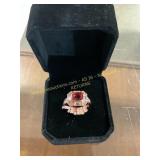 Stacked Trendy Ruby Colored Stone Size 6
