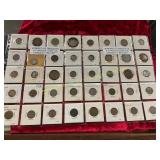 40ct Mixed US Obsolete + Foreign Coins