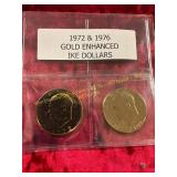 1992&96 Gold Enhanced IKE Dollars