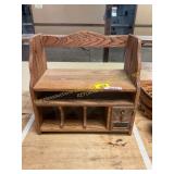 Oak Shelf With Mailbox Lock