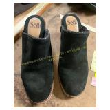 Sofft Black Suede Mules Size 6.5