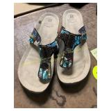 White Mountain Size 7 Cordoba Wedge Sandals