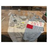 Feed Sack, Apron , Glassware
