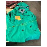 Weatherproof Kelly Green Raincoat Size S