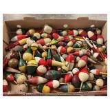 Flat of Antique Fishing Bobbers