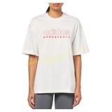 adidas Womens T-Shirt, White/Red, S/T