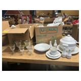 Goblets, Soup Tureen, Misc Pottery