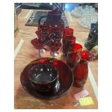 Vintage Ruby Red Glassware