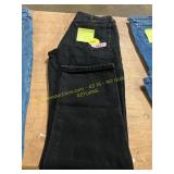 Mens Rustler Black Jeans Size