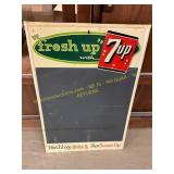 Vintage 7Up Chalkboard Sign