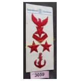 Vintage embroidered navy military emblems patches