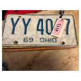 Stack of Vintage License Plates