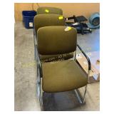 3 ct. green chairs