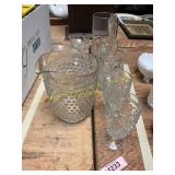 Hobnail Pitcher, Glasses, Mugs