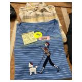 Women s Embroidered Tee LP, Plaid Shirt Lg