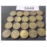 bag of vintage trade tokens