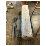 Metal folding lawn chairs, tack strips