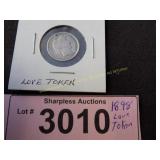1898 silver love token