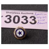 vintage American legion Gold and enamel  pin
