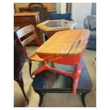End tables, school desk