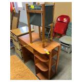 Small desk, end table basket