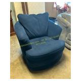 Blue upholstered chair