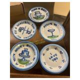 5ct M.A. Hadley Saucers