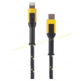 DeWalt USB-C Cable 4 ft Black/Yellow
