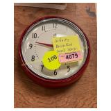 Infinity Brick Red Wall Clock