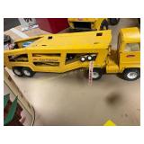 Metal Tonka Car Carrier with Accessories