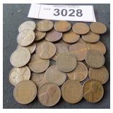 Bag of copper Wheat pennies.