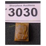 vintage carved tiger eye cameo gemstone