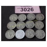 12 buffalo nickels