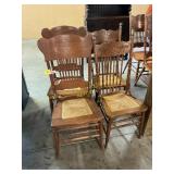 4 ct. cane seated chairs