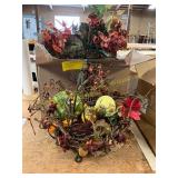 Iron Basket with Fall Decor