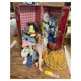 Vintage Trunk, Doll, Clothes