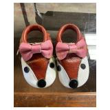 Baby Fox Leather Moccasins, Size ?