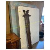 Full mattress, queen box spring, metal bed frame