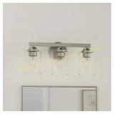 allen + roth Emeryson 17.75-in 3-Light Brushed Nic