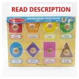 Melissa & Doug Wooden Knob Puzzle Shapes