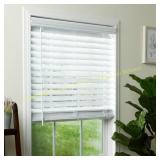 allen + roth Cordless Faux Wood Blinds 34x64 White