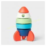 Gigglescape Wooden Rocket Stacking Toy 8pc