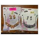 Disney Ariel & Rapunzel Necklace & Earrings Set