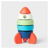 Gigglescape Wooden Rocket Stacking Toy 8pc