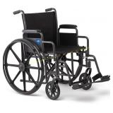 Medline Steel Wheelchair - 20in - Black